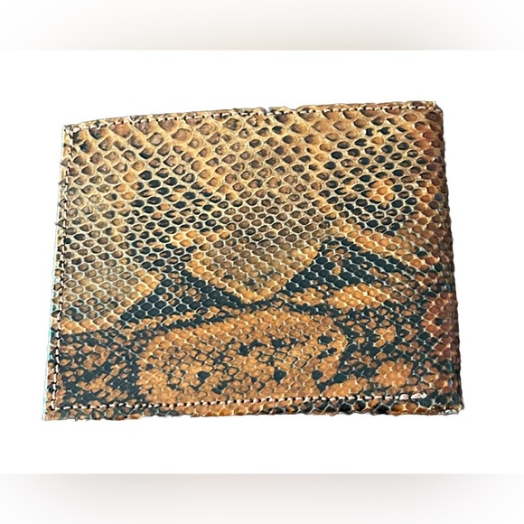 Bags | Men Bifold Wallet Genuine Snake Skin Leather New | Poshmark